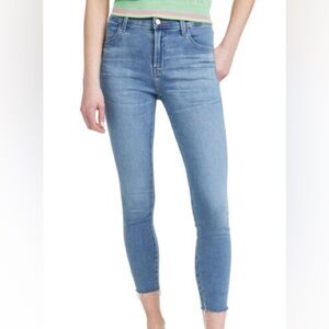 J Brand Alana High Rise Crop Skinny Jeans Joy Destruct Blue Women's Size 26